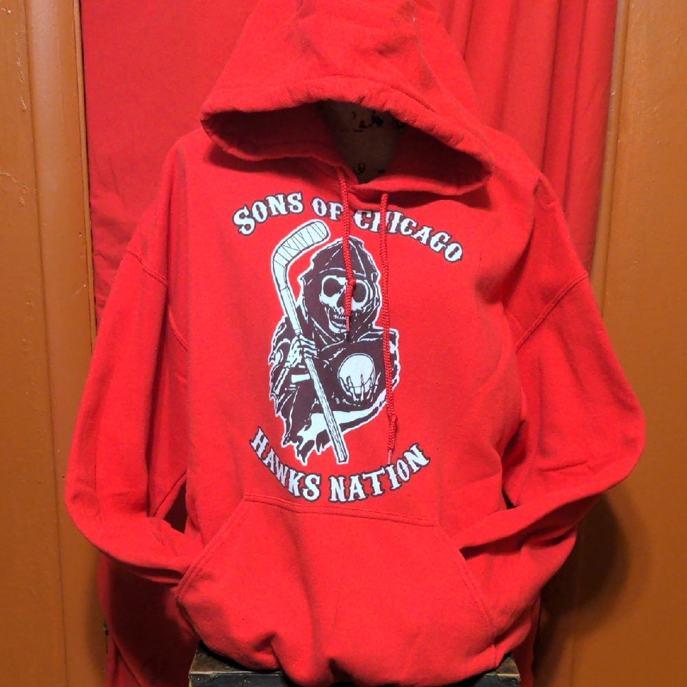 Red Sons of Chicago Hawks Nation Hoodie